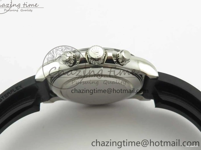 Daytona SS 1:1 Edition Noob Strap Black Best Rubber (Free SA4130 on Dial 904L Blue Extra Case Strap) 116519 0411